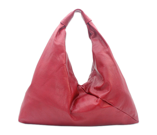 maraschino 18" x 18" leather hobo bag