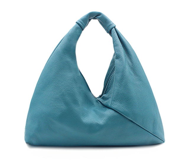 sapphire 18" x 18" leather hobo bag