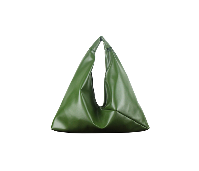 fern green 13" x 13" cactus leather hobo bag
