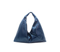 twilight blue 13" x 13" leather hobo bag