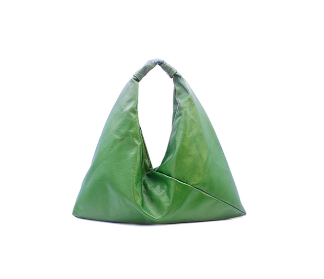 peridot 13" x 13" leather hobo bag