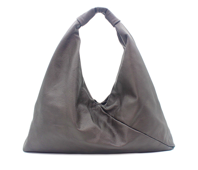 ash 18" x 18" leather hobo bag