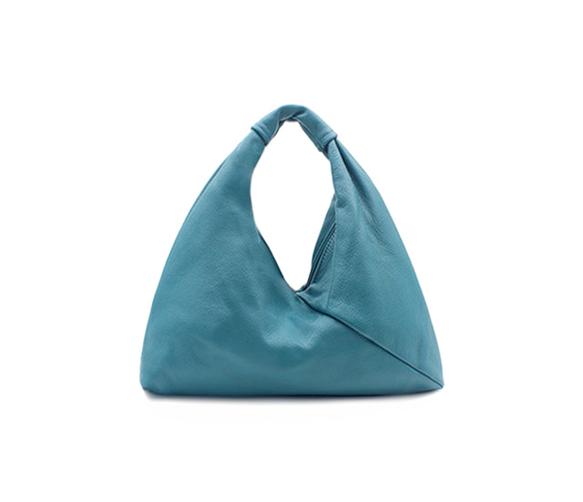 sapphire 13" x 13" leather hobo bag