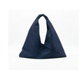 blue suede 13" x 13" leather hobo bag