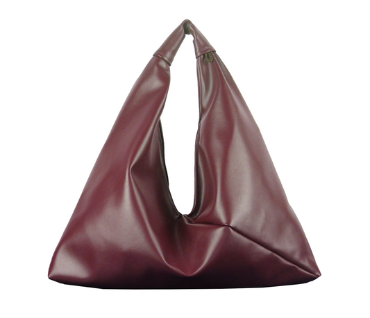 bordeaux 18" x 18" cactus leather hobo bag