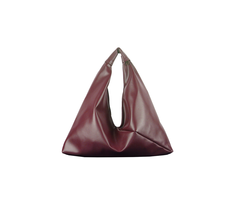 bordeaux 13" x 13" cactus leather hobo bag