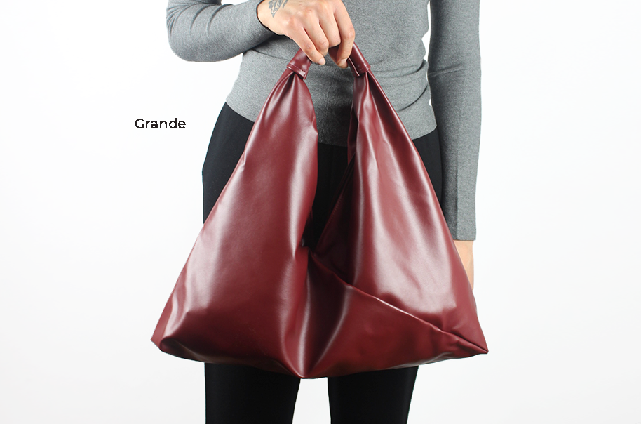 bordeaux 18" x 18" cactus leather hobo bag