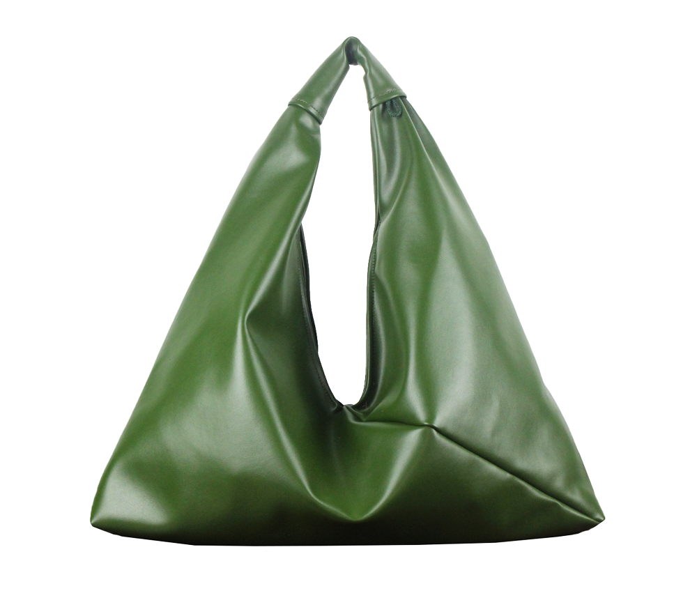 fern green 18" x 18" cactus leather hobo bag